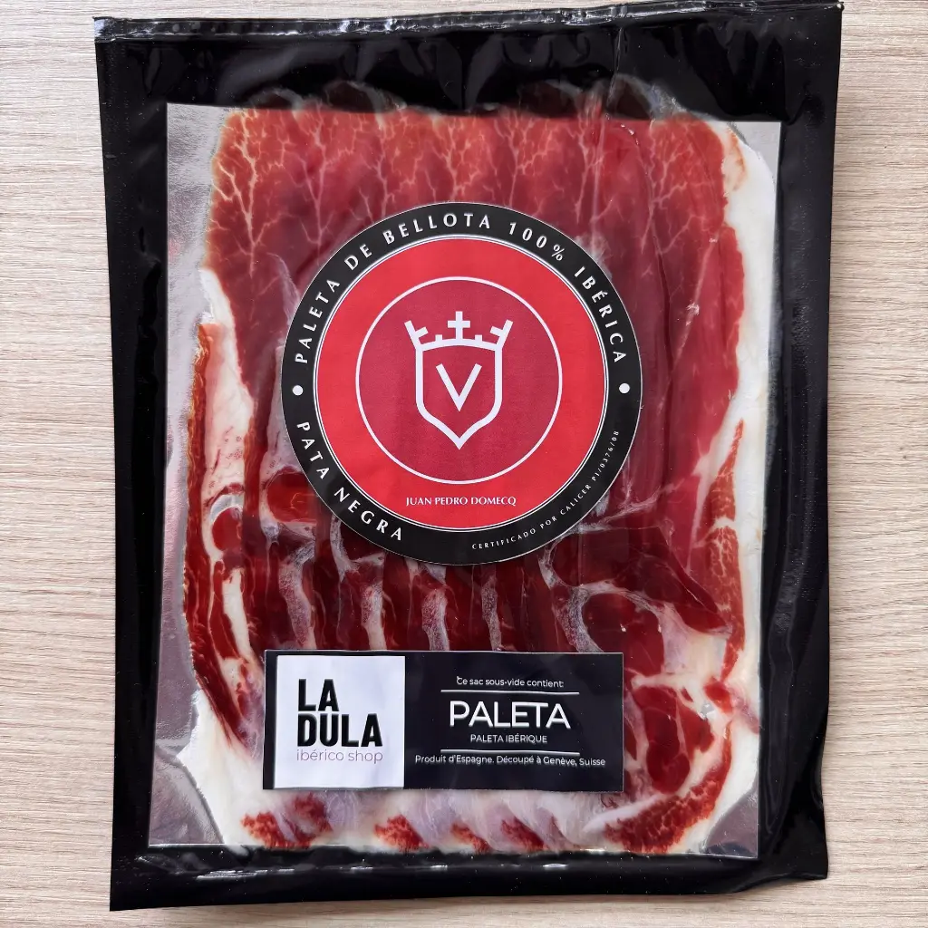 Paleta 100% Ibérico de Bellota Pata Negra Juan Pedro Domecq 80gr - LA DULA