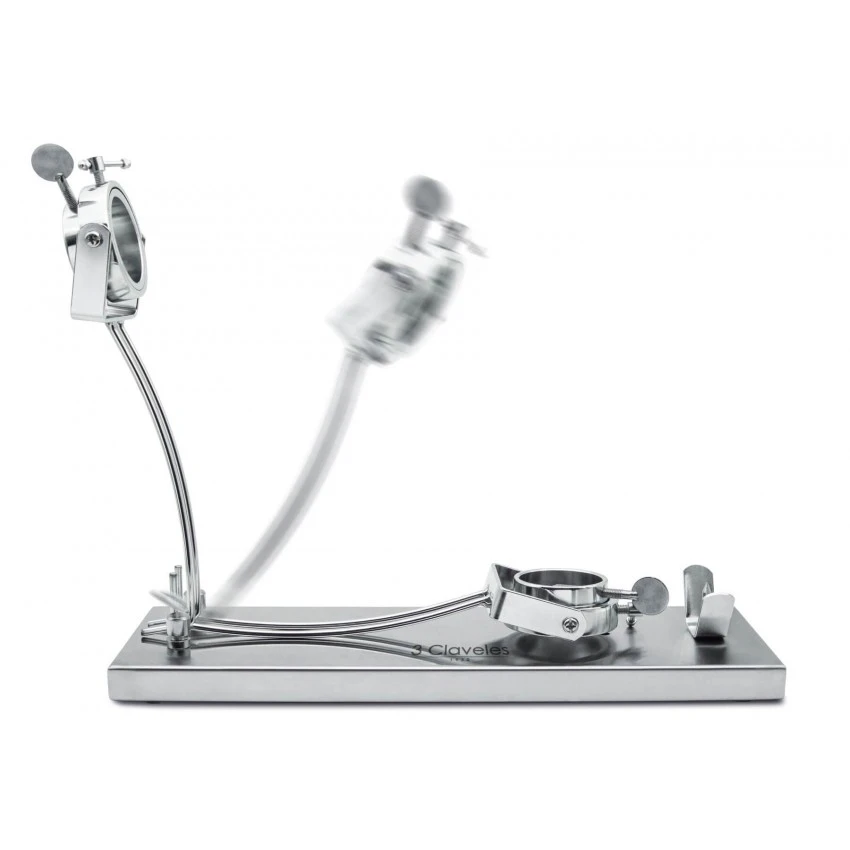 Soporte Jamonero INOX PRO Plegable Cabezal Giratorio - 3 CLAVELES