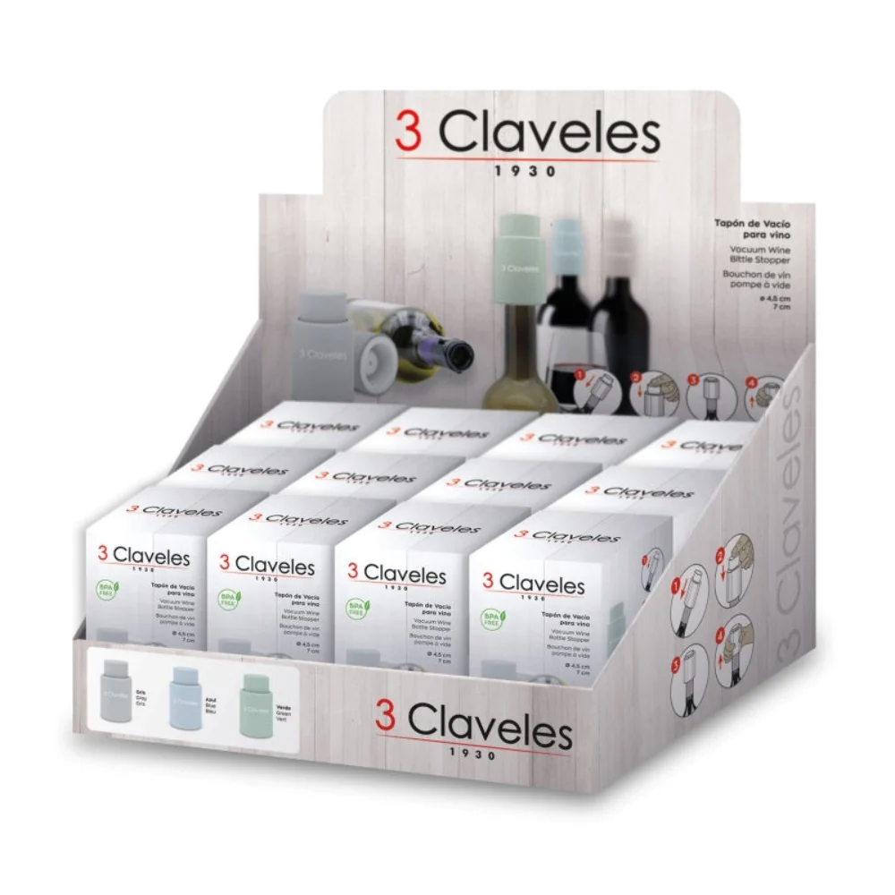 Wine Vacuum Stopper - 3 CLAVELES