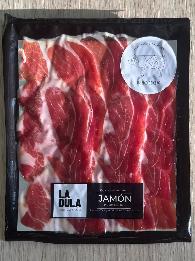 [spanish ham iberian ham] Jamón Ibérico de Cebo, sobre 100g